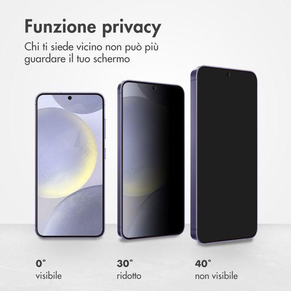 Accezz Protection d'écran en verre trempé Privacy Samsung Galaxy S24 Plus / S25 Plus