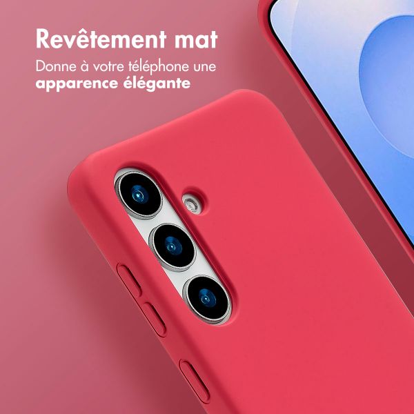 imoshion Coque arrière Color avec cordon amovible et MagSafe Samsung Galaxy S24 / S25 - Red Raspberry