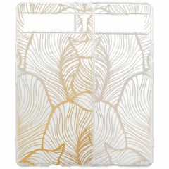 imoshion Coque Design Google Pixel 6a - Golden Leaves Transparent
