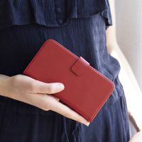 Selencia Étui portefeuille en cuir véritable Samsung Galaxy S21 Plus - Rouge