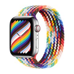 Apple Bracelet Solo tressé Apple Watch | 44/45/46/49 mm - Taille 3 - Pride Edition