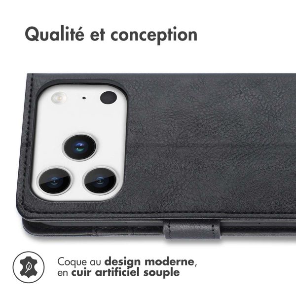 imoshion Étui de télephone portefeuille Apple iPhone 17 Pro - Noir