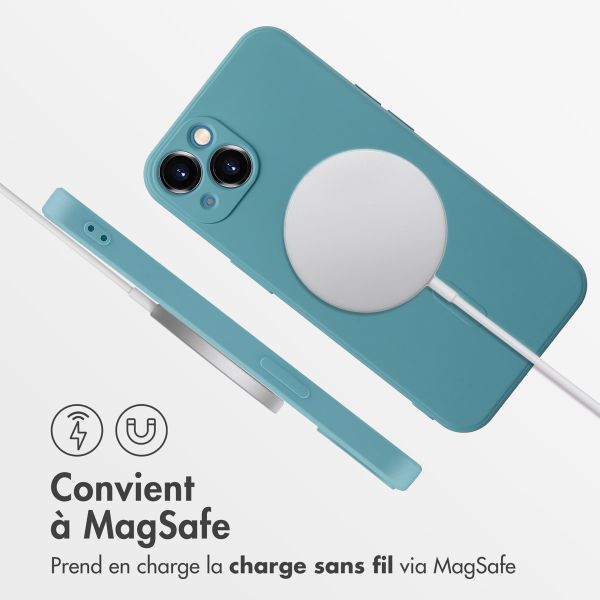 imoshion Coque Couleur avec MagSafe Apple iPhone 13 - Smoke Green