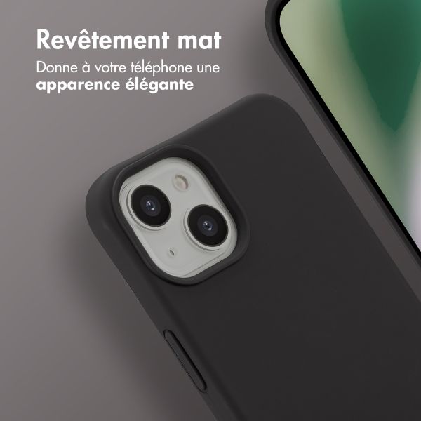 imoshion Coque arrière Color avec cordon amovible et MagSafe Apple iPhone 14 - Black Coffee