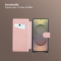 Selencia Étui Riva avec MagSafe et cordon de téléphone Samsung Galaxy S25 Ultra - Old Pink