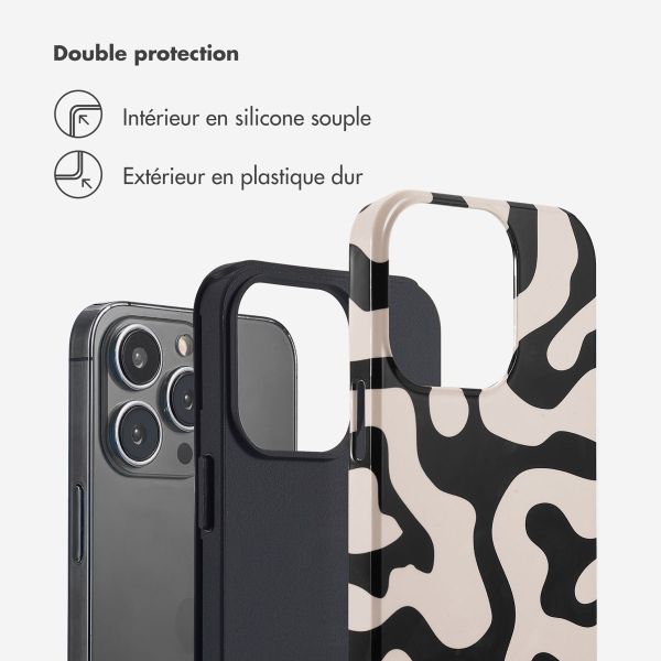 Selencia Coque arrière Vivid Tough iPhone 13 Pro - Art Wave Black