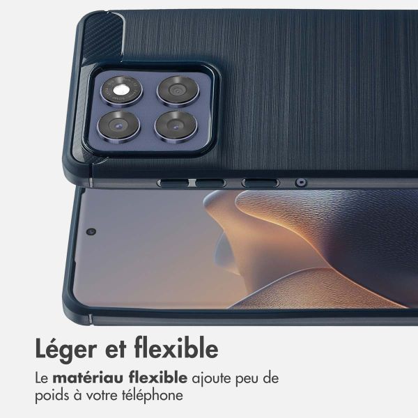 imoshion Coque Brushed Motorola Edge 60 Fusion - Bleu foncé