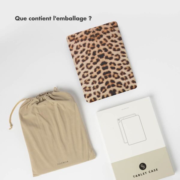 Selencia Coque tablette Vivid Apple iPad 9 (2021) 10.2 pouces / iPad 8 (2020) 10.2 pouces / iPad 7 (2019) 10.2 pouces - Wild Leo