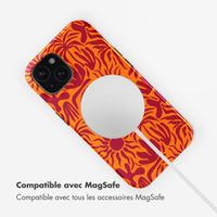 Selencia Coque arrière Vivid avec MagSafe Apple iPhone 15 - Tropical Vibes Apricot