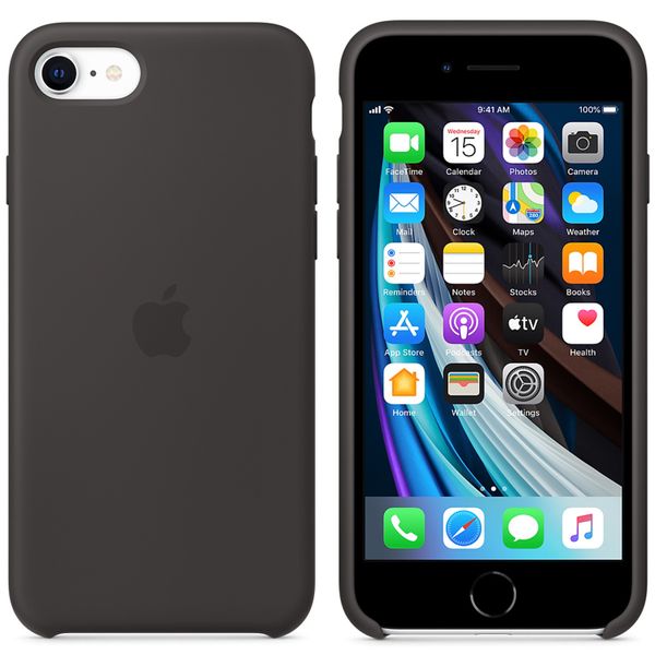 Apple Coque en silicone iPhone SE (2022 / 2020) - Noir