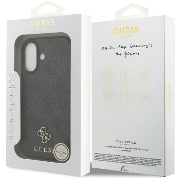 Guess Coque 4G Metal Logo MagSafe Apple iPhone 17 - Noir