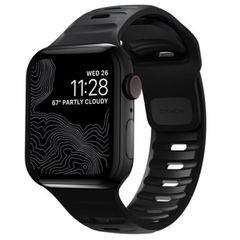 Nomad Bracelet Sport FKM Apple Watch Series 1 t/m 9 / SE (38/40/41 mm) | Series 10 / 11 (42 mm) - Noir