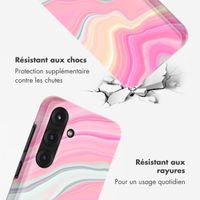 Selencia Coque arrière Vivid Tough Samsung Galaxy S25 - Pastel Lipstick Marble