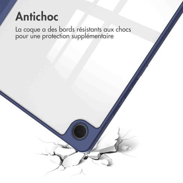 imoshion Coque tablette rigide Trifold iPad Samsung Galaxy Tab A9 Plus - Bleu foncé