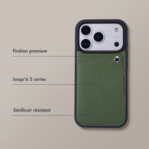 Selencia Coque Riva avec porte-cartes Apple iPhone 17 Pro - Sage Green