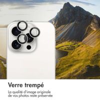 imoshion Lot de 2 protections d'objectif de caméra Apple iPhone 15 Pro / 15 Pro Max - White Titanium