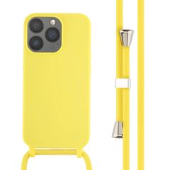 imoshion ﻿Coque en silicone avec cordon Apple iPhone 13 Pro - Jaune