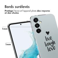 imoshion Coque Design Samsung Galaxy A54 (5G) - Live Laugh Love - Noir