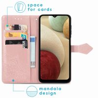 imoshion Etui de télephone Mandala Samsung Galaxy A12 - Rose Doré