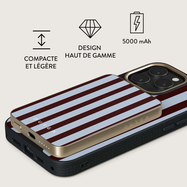 Burga Powerbank magnétique 5 000 mAh - MagSafe et Qi2 - Offline / Gold