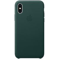 Apple Coque Leather Apple iPhone Xs - Forest Green