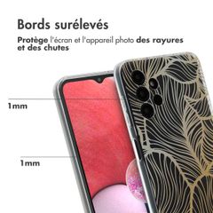 imoshion Coque Design Samsung Galaxy A13 (4G) - Golden Leaves Transparent