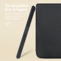 imoshion Étui de liseuse portefeuille Slim Soft Pocketbook InkPad Color 3 / InkPad 4 - Noir