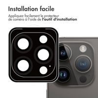 imoshion Lot de 2 protections d'objectif de caméra Apple iPhone 15 Pro / 15 Pro Max - Noir