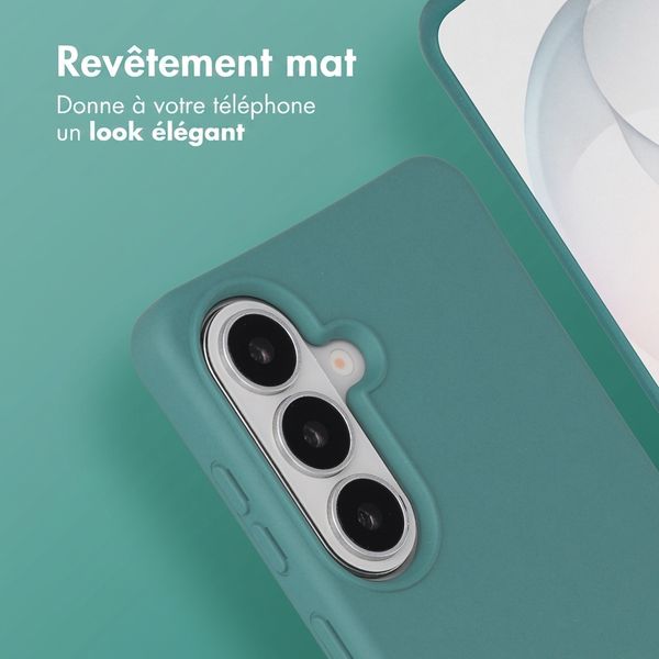 imoshion Coque arrière Color avec cordon amovible et MagSafe Samsung Galaxy S26 - Dark Green