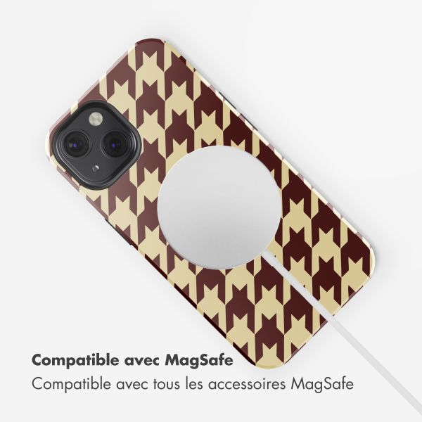 Selencia Coque arrière Vivid avec MagSafe Apple iPhone 13 - Pied-de-Poule