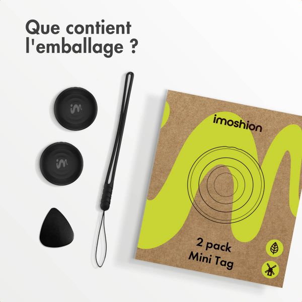imoshion Wireless Tag - Tracker Bluetooth pour iOS - 2 pack - Noir