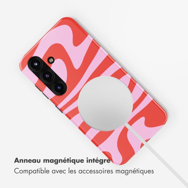 Selencia Coque arrière Vivid avec MagSafe Samsung Galaxy S25 - Dream Swirl Pink