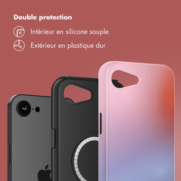 Selencia Coque arrière Vivid avec MagSafe Apple iPhone 16e - Gradient Soft Blush