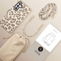 Selencia Étui de télephone portefeuille imprimé léopard Sabi Samsung Galaxy A55 - Soft Ivory