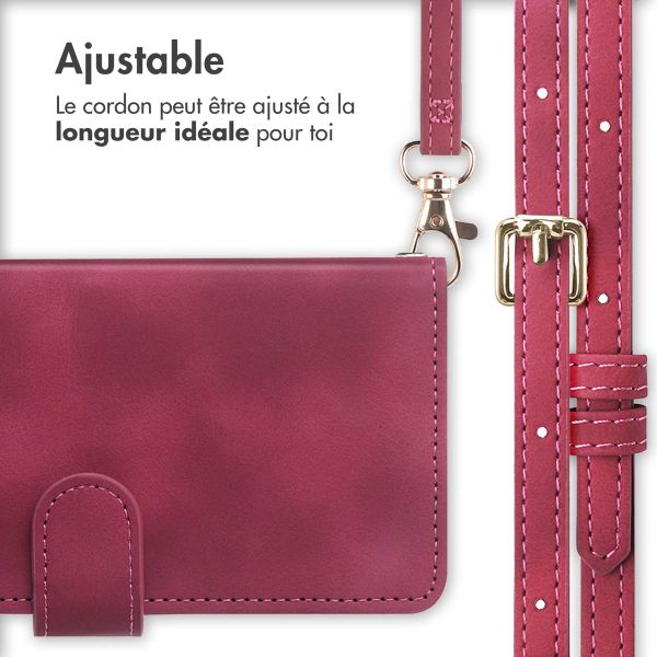 imoshion Etui de téléphone portefeuille avec cordon iPhone 12 (Pro) - Rouge