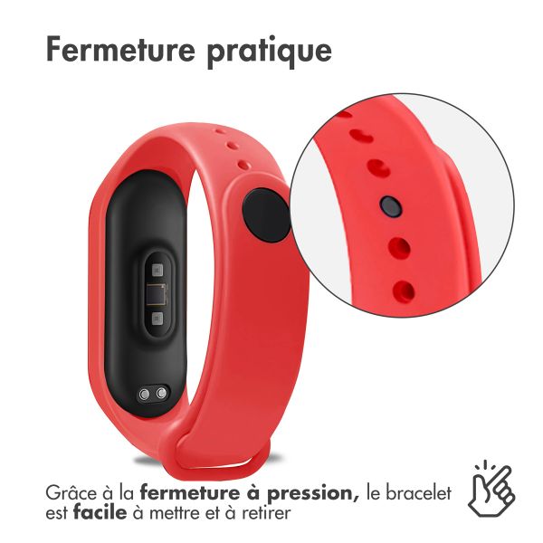 imoshion Bracelet en silicone Xiaomi Mi Band 3 / 4 - Rouge