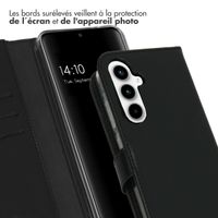 Selencia Étui portefeuille en cuir véritable Samsung Galaxy A35 - Noir