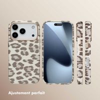 Selencia Coque Sabi imprimé panthère avec MagSafe Apple iPhone 17 Pro - Soft Ivory