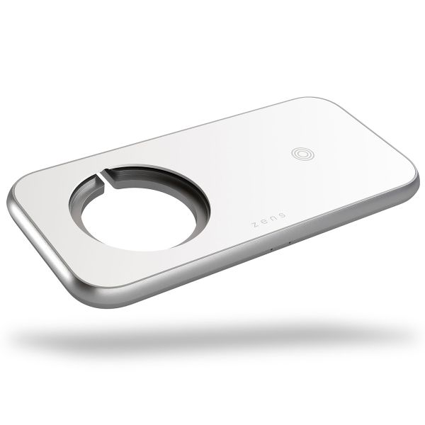 Zens Chargeur sans fil 3-en-1 en aluminium - Chargeur sans fil pour iPhone, Apple AirPods et iPad - Compatible avec MagSafe et Qi2 - Puissance - 45W