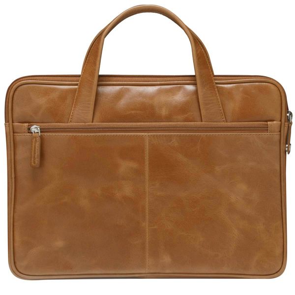 dbramante1928 Sac ordinateur 14 pouces Silkeborg - Cuir véritable - Golden Tan