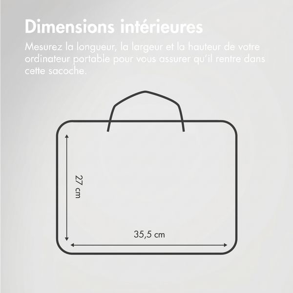 Accezz Leather Sac ordinateur 16 pouces - Noir