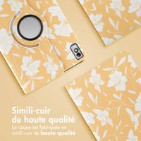 imoshion Coque tablette Design rotatif à 360° Lenovo Tab M10 5G - Yellow Flowers