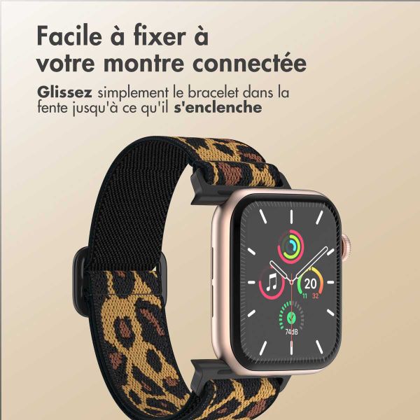 imoshion Bracelet en nylon élastique Apple Watch Series 1 à 9 / SE (38/40/41 mm) | Series 10 (42 mm) - Léopard