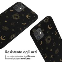 imoshion Coque design en silicone avec cordon Apple iPhone 11 - Sky Black