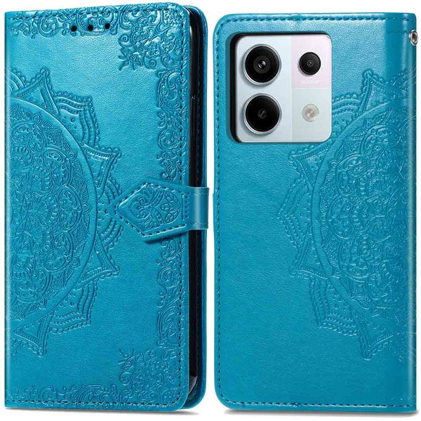 imoshion Etui de téléphone portefeuille Mandala Xiaomi Redmi Note 13 Pro (5G) / Poco X6 - Turquoise