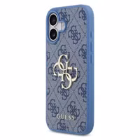 Guess Coque 4G Metal Logo Backcover Apple iPhone 17 - Bleu