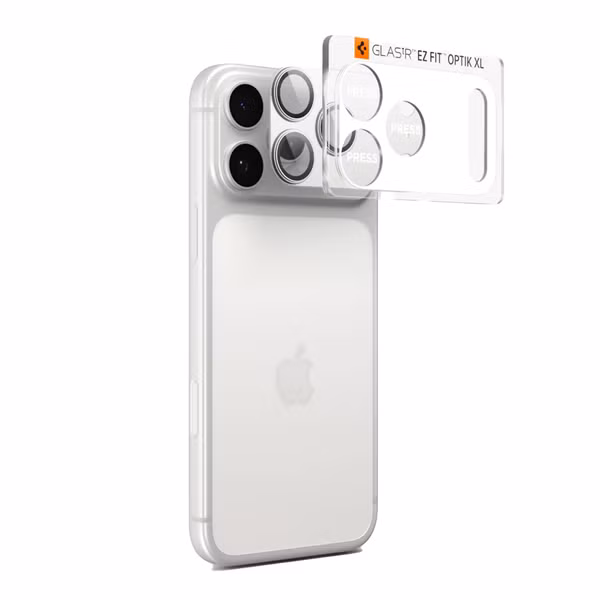 Spigen GLAStR EZ Fit Optik protection caméra pour Apple iPhone 17 Pro Max - Silver