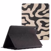 Selencia Coque tablette Vivid Apple iPad Air 11 pouces (2025) M3 / (2024) M2 / Air 5 (2022) / Air 4 (2020) - Art Wave Black