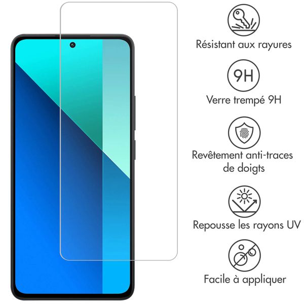 Accezz Protection d'écran en verre trempé Xiaomi Redmi Note 13 (5G) - Transparent