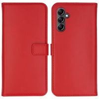 Selencia Étui portefeuille en cuir véritable Samsung Galaxy A14 (5G/4G) - Rouge